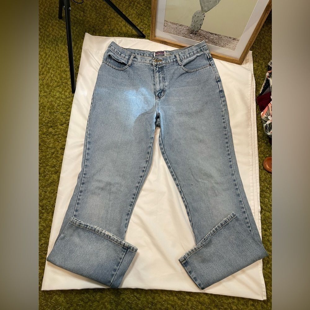 NorthCrest size 14 light wash boot cut jeans